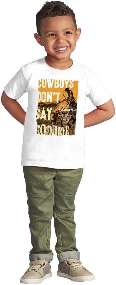 imageBrisco Brands Yellowstone Cowboys Dont Say Goodbye Toddler Boy Girl T ShirtWhite