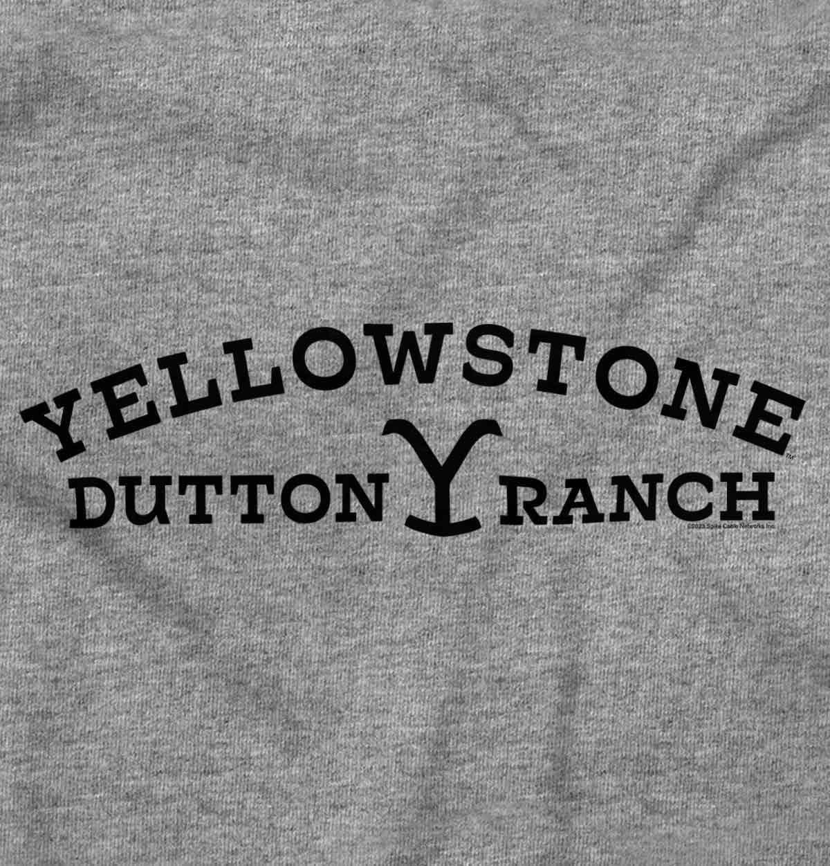 imageBrisco Brands Yellowstone Dutton Ranch Arch Logo Baby Romper Boys or GirlsHeather