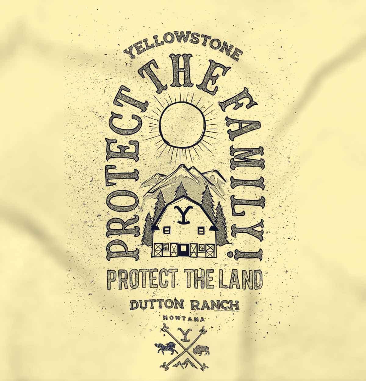 imageBrisco Brands Yellowstone Protect the Family Barn Baby Romper Boys or GirlsBanana