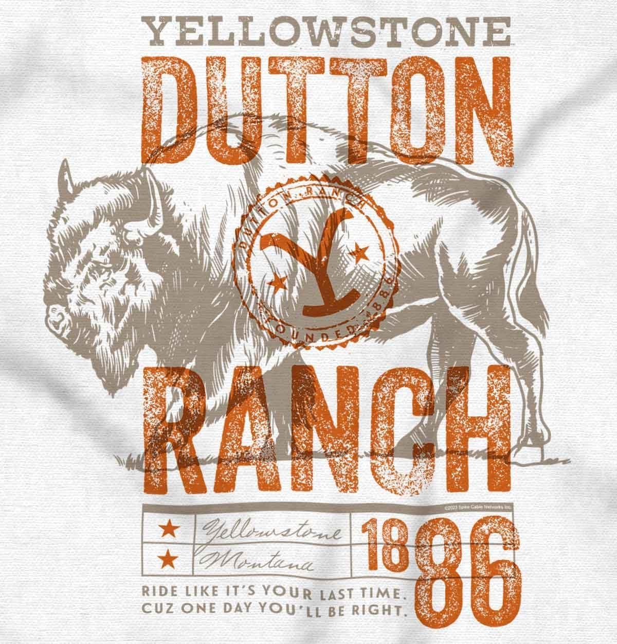 imageBrisco Brands Yellowstone Ranch Buffalo Last Ride Baby Romper Boys or GirlsWhite