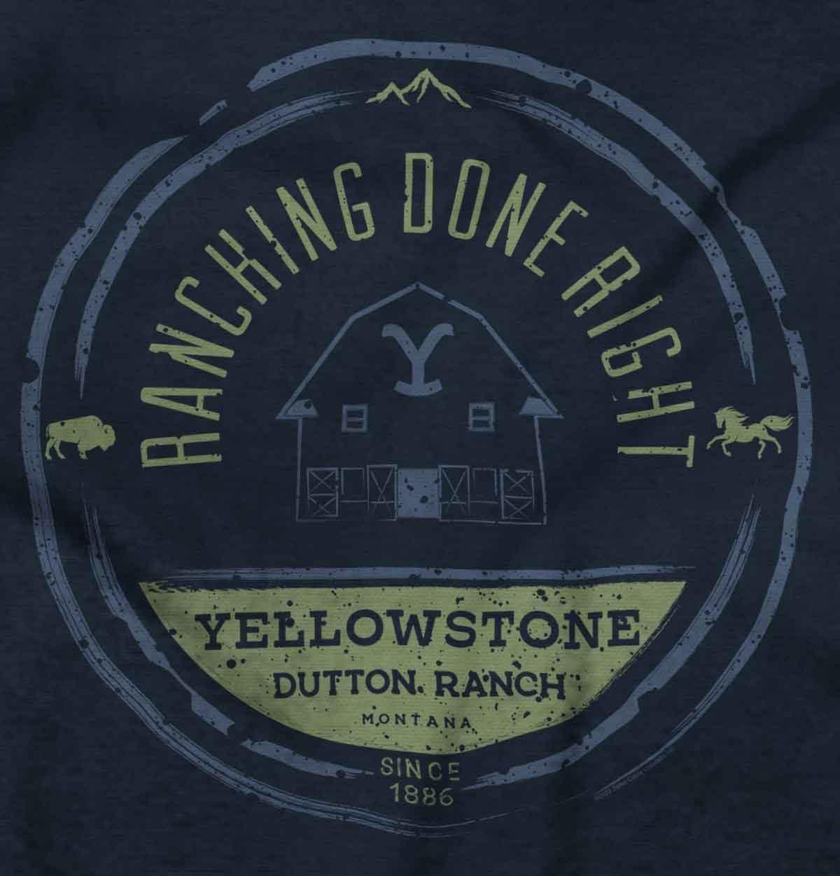 imageBrisco Brands Yellowstone Ranching Done Right Baby Romper Boys or GirlsNavy