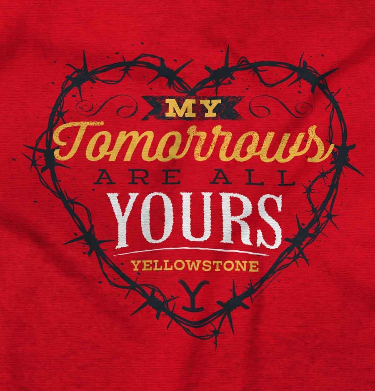 imageBrisco Brands Yellowstone Tomorrows Are All Yours Baby Romper Boys or GirlsRed
