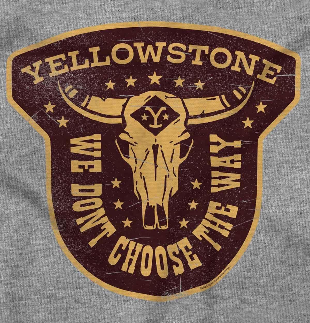 imageBrisco Brands Yellowstone We Dont Choose The Way Baby Romper Boys or GirlsHeather