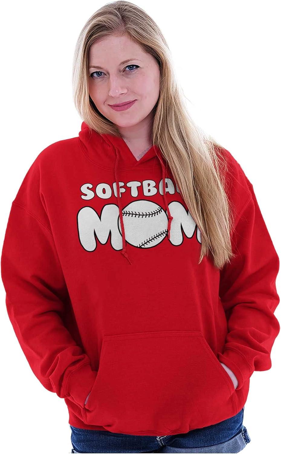 imageClassic Teaze Softball Mom Proud Sports Mother Hoodie Sweatshirt WomenRed