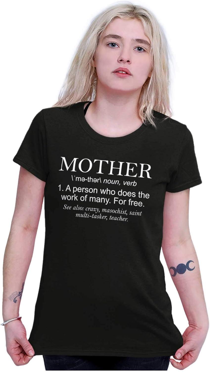 imageFunny Mother Definition Cute Mom Womens Slim Fit Graphic TeeBlack