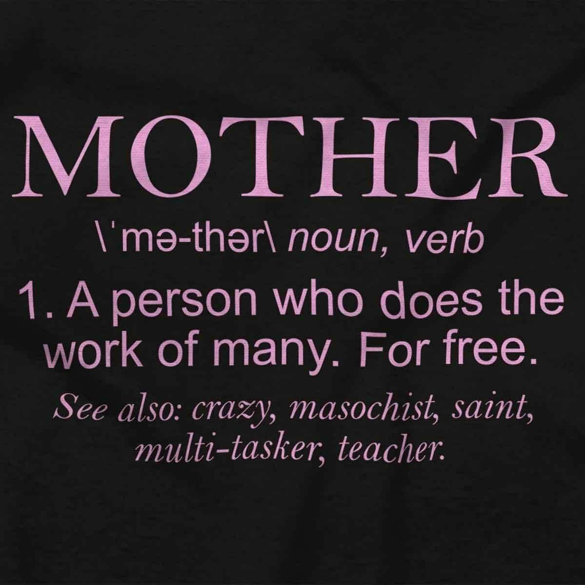 imageFunny Mother Definition Cute Mom Womens Slim Fit Graphic TeeDark Heather