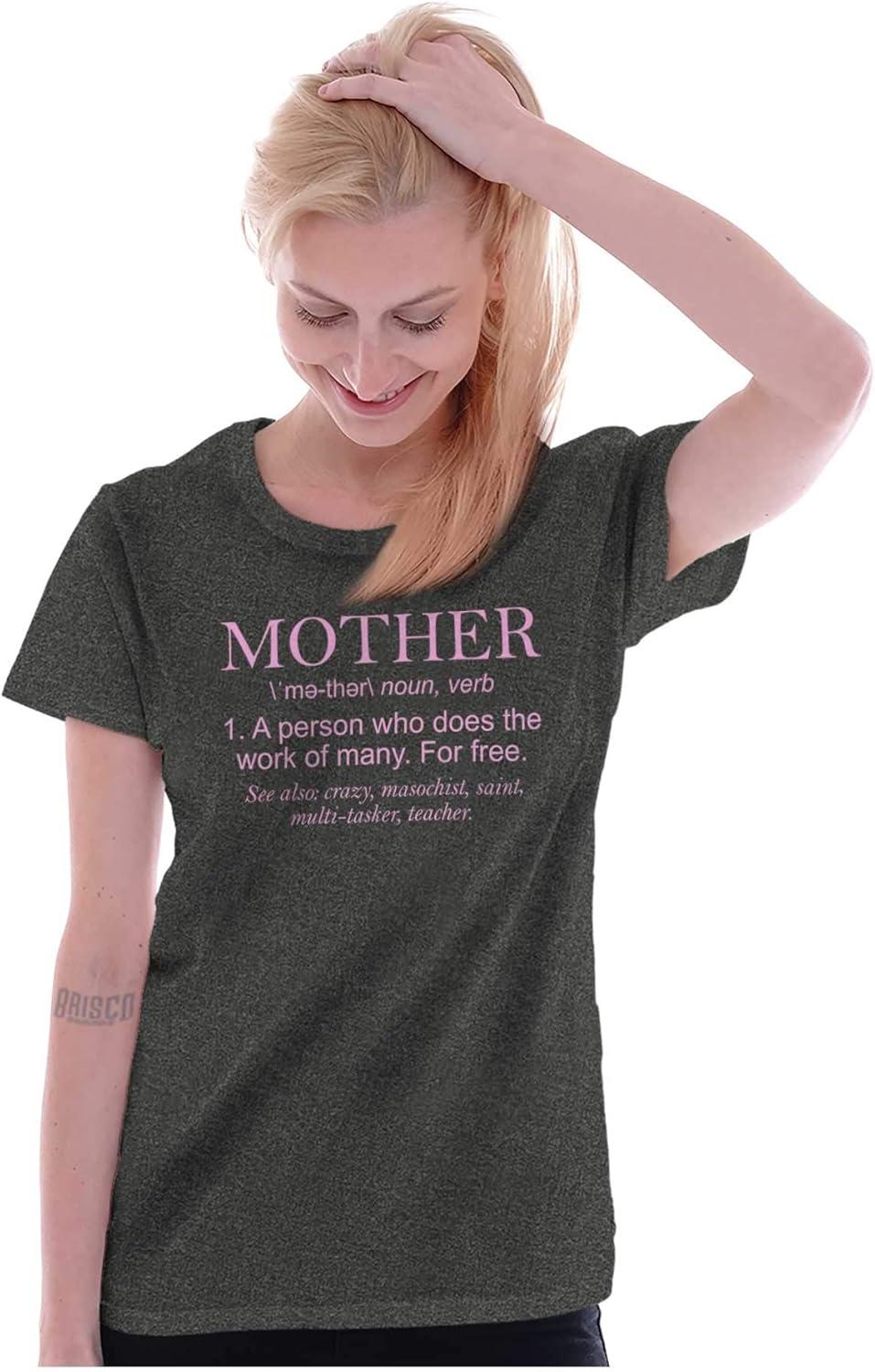 imageFunny Mother Definition Cute Mom Womens Slim Fit Graphic TeeDark Heather