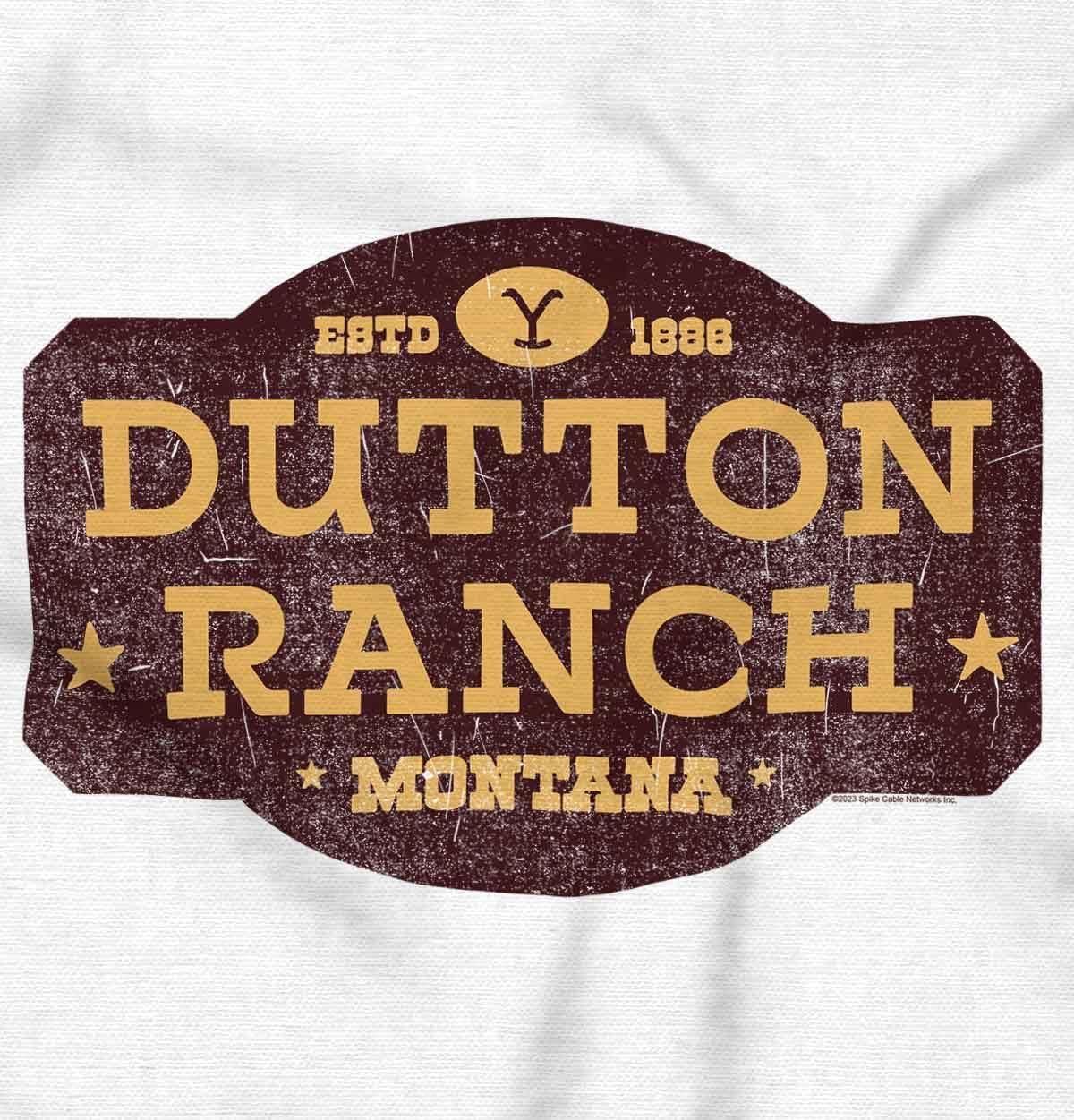 imageWomens Maternity Yellowstone Dutton Ranch Montana Sign T Shirt Tee