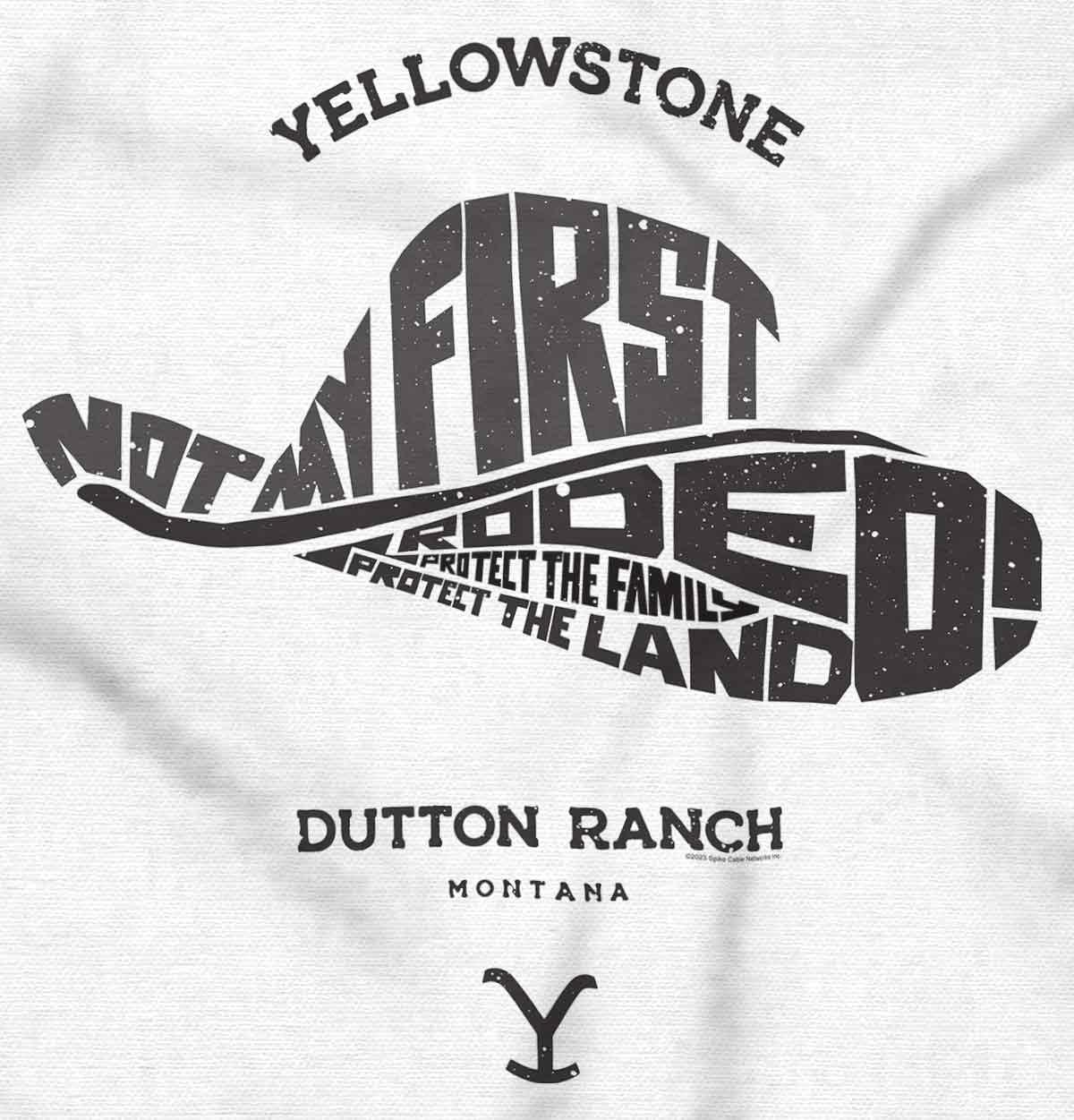 imageWomens Maternity Yellowstone Not My First Rodeo Hat T Shirt Tee