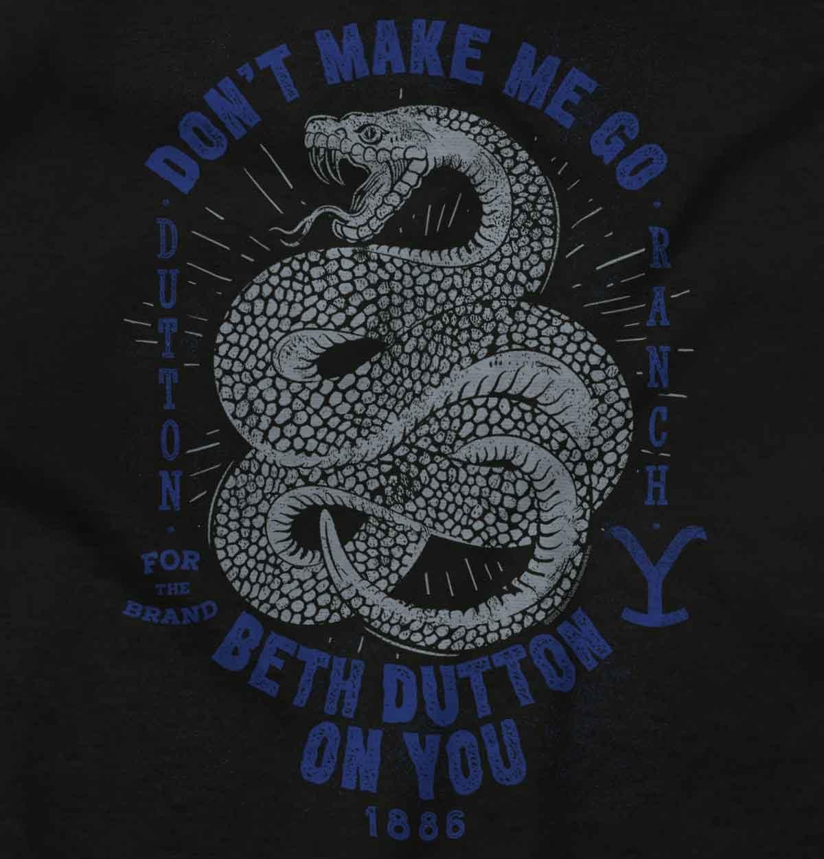 imageWomens Maternity Yellowstone Snake Beth Dutton On You T Shirt TeeBlack