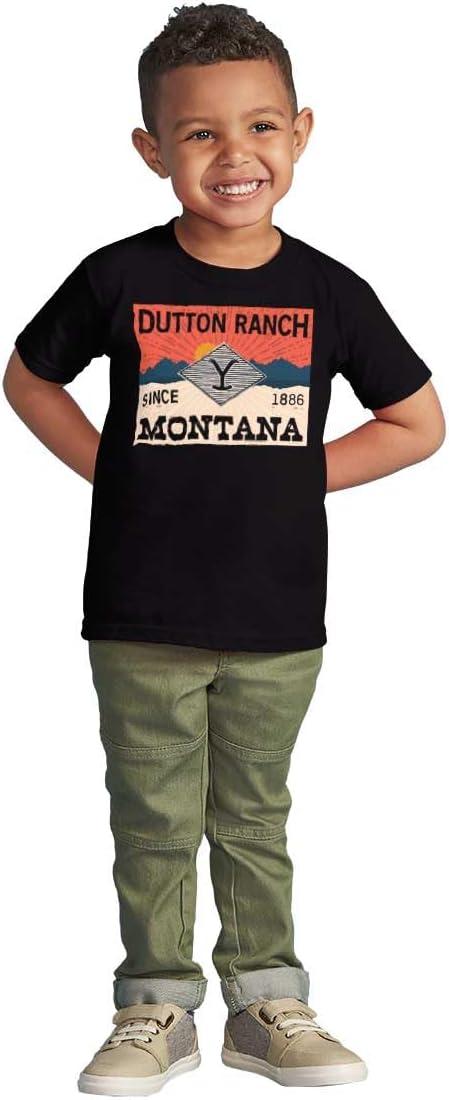 imageY Yellowstone Dutton Ranch Montana Toddler Boy Girl T ShirtBlack