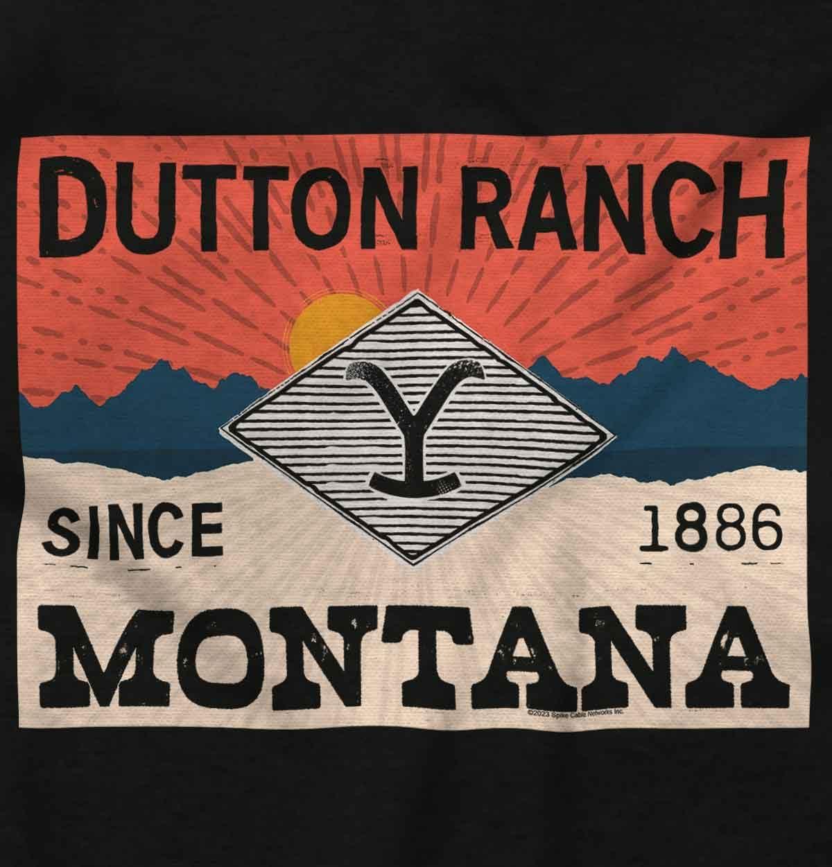 imageY Yellowstone Dutton Ranch Montana Toddler Boy Girl T ShirtBlack