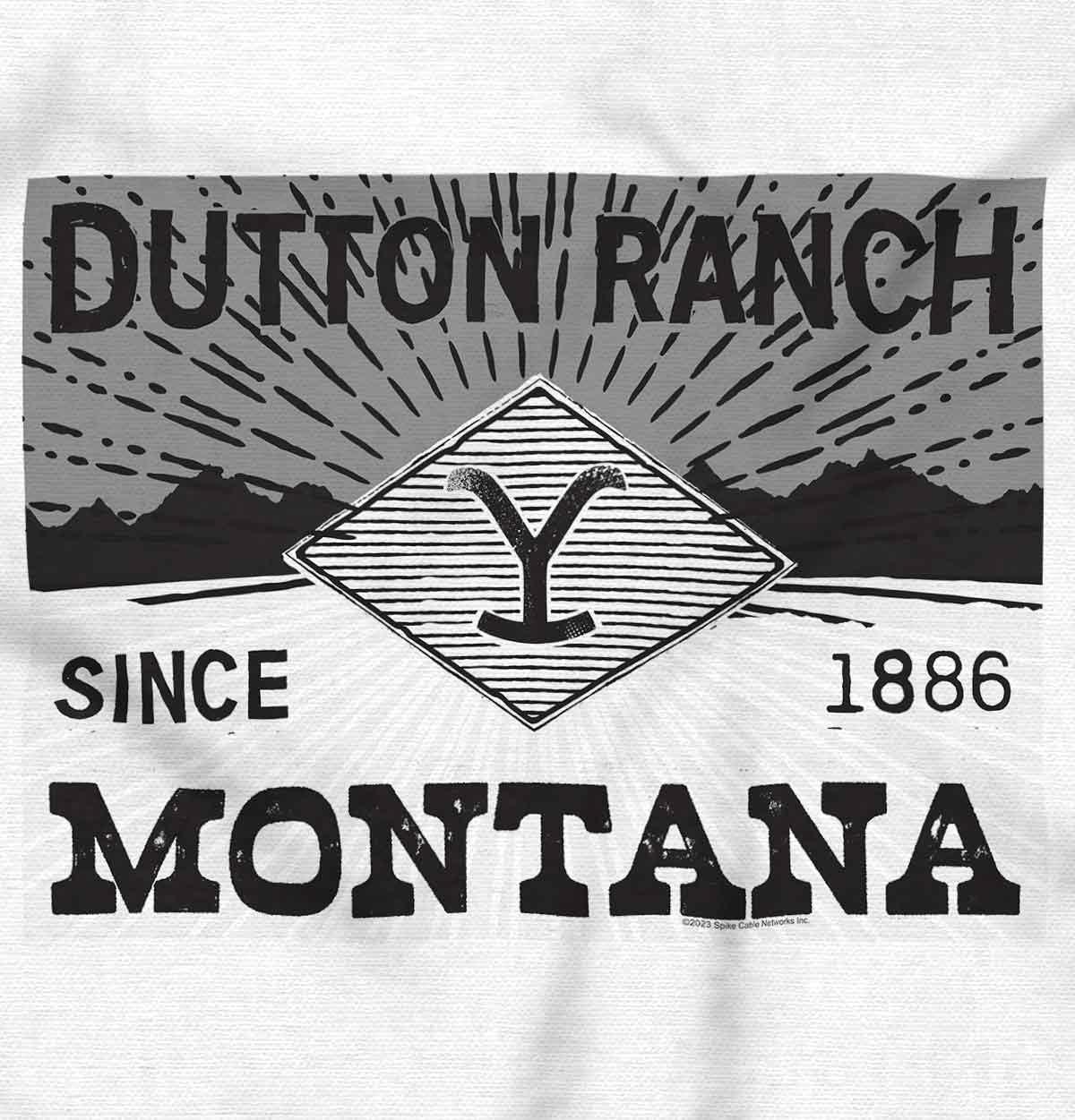 imageY Yellowstone Dutton Ranch Montana Toddler Boy Girl T ShirtWhite
