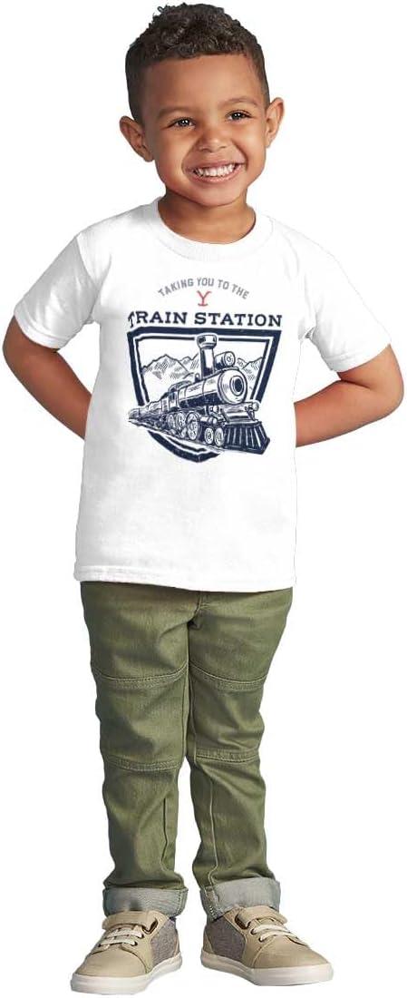 imageY Yellowstone Ranch Train Station Toddler Boy Girl T ShirtWhite