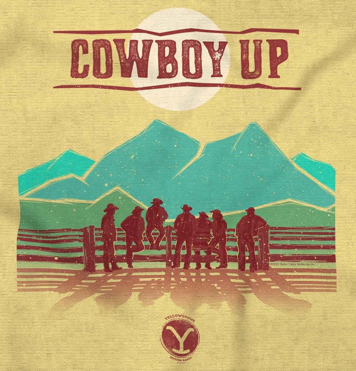 imageY Yellowstone Vintage Cowboy Up Toddler Boy Girl T ShirtButter