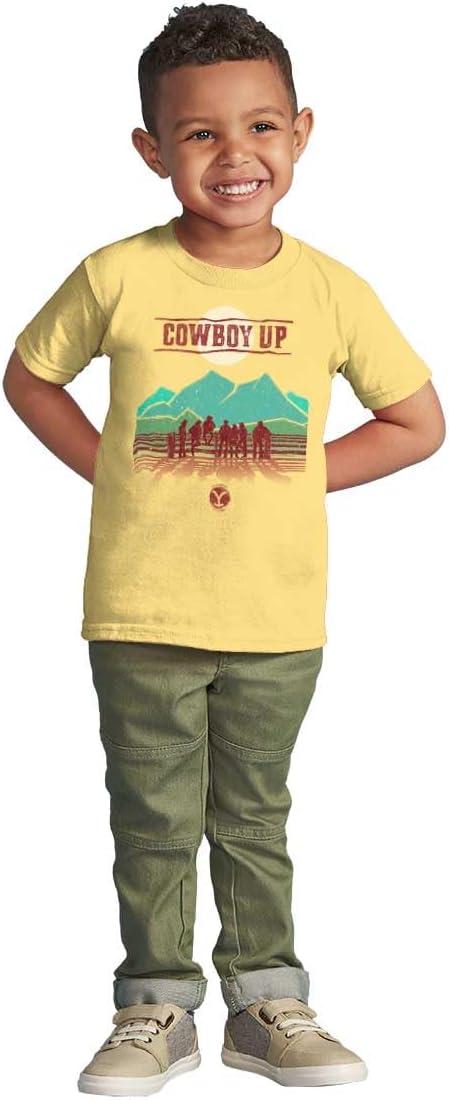 imageY Yellowstone Vintage Cowboy Up Toddler Boy Girl T ShirtButter