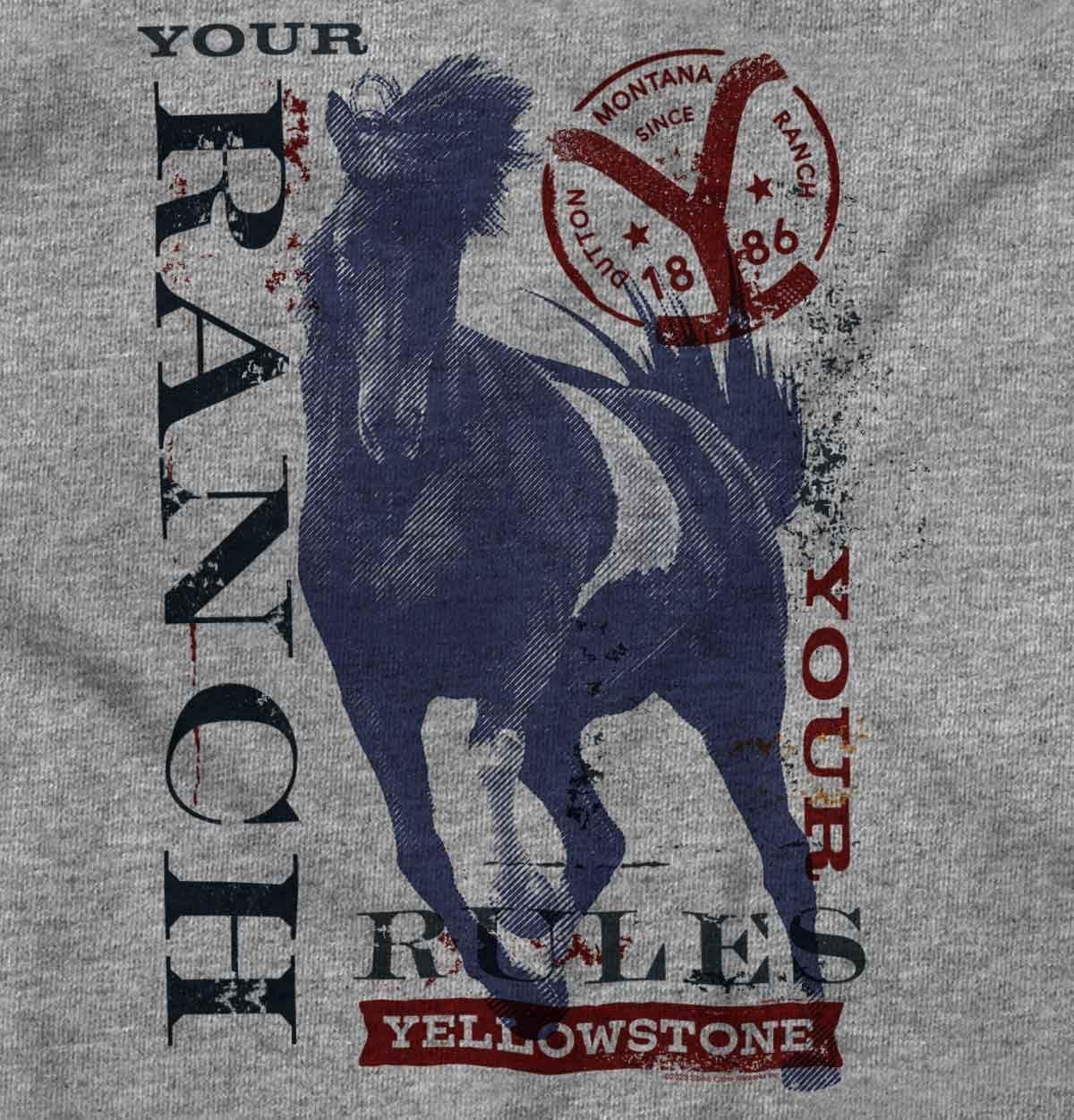 imageY Yellowstone Your Ranch Your Rules Toddler Boy Girl T ShirtHeather