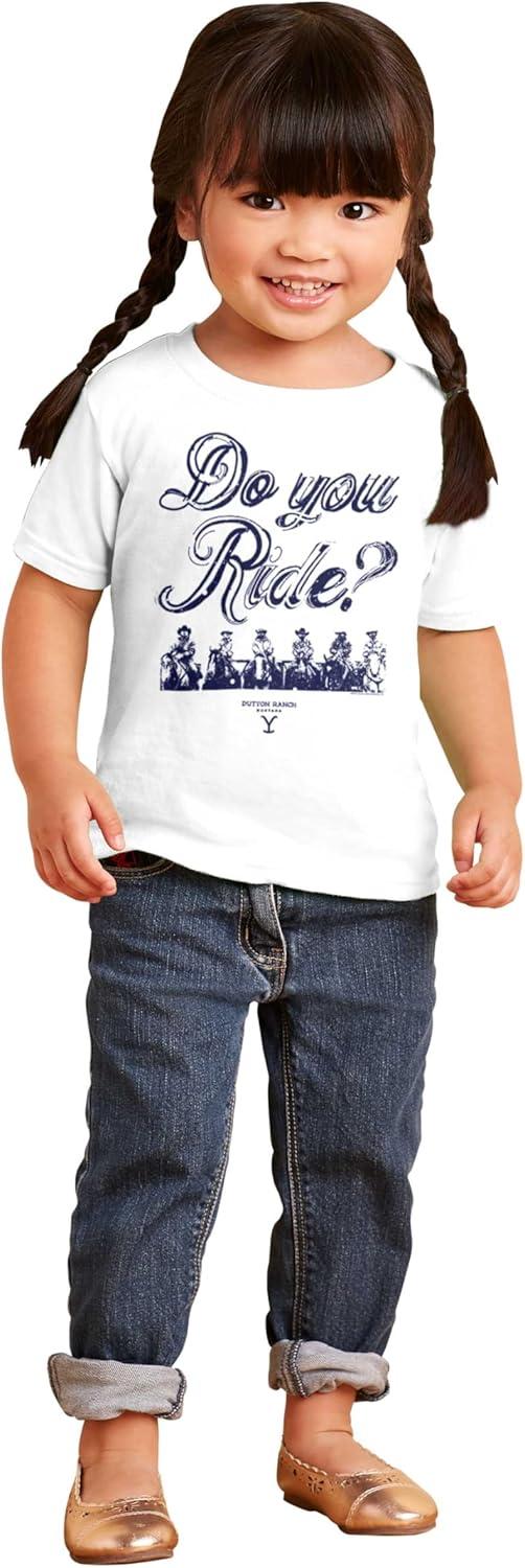 imageYellowstone Cowboy Do You Ride Toddler Boy Girl T ShirtWhite