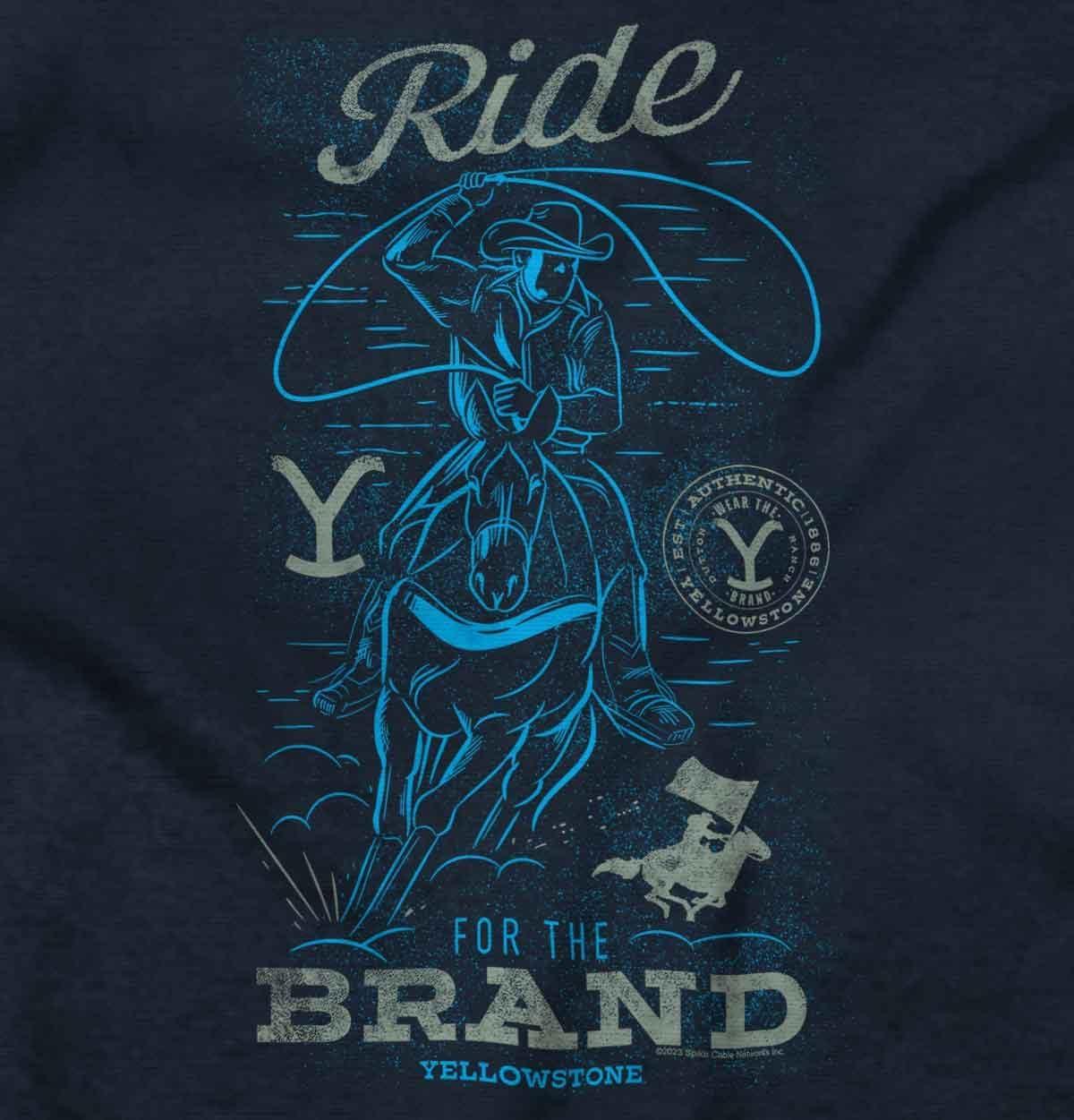 imageYellowstone Cowboy Ride For The Brand Baby Romper Boys or GirlsNavy