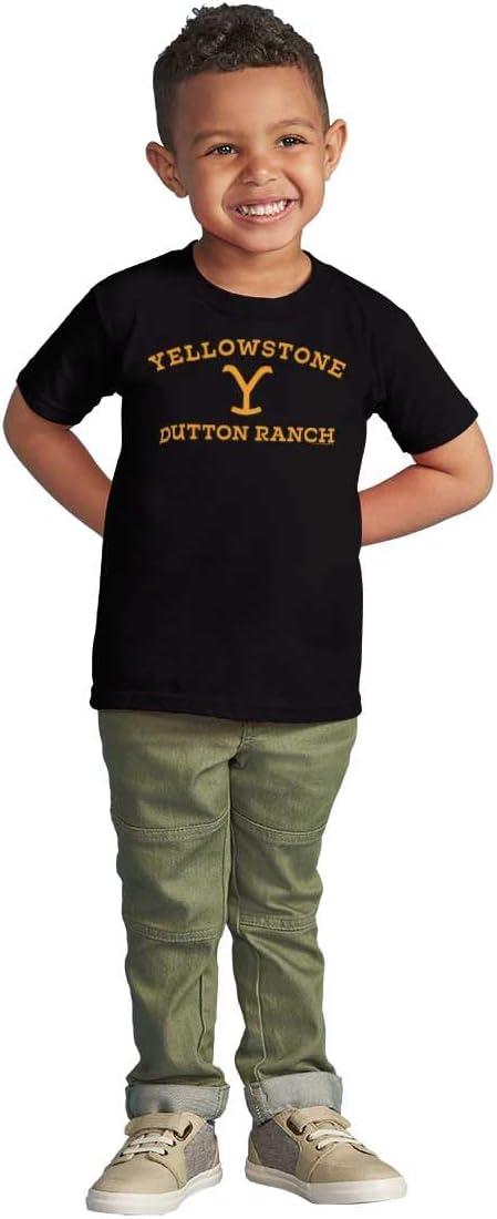 imageYellowstone Dutton Ranch Arched Logo Toddler Boy Girl T ShirtBlack