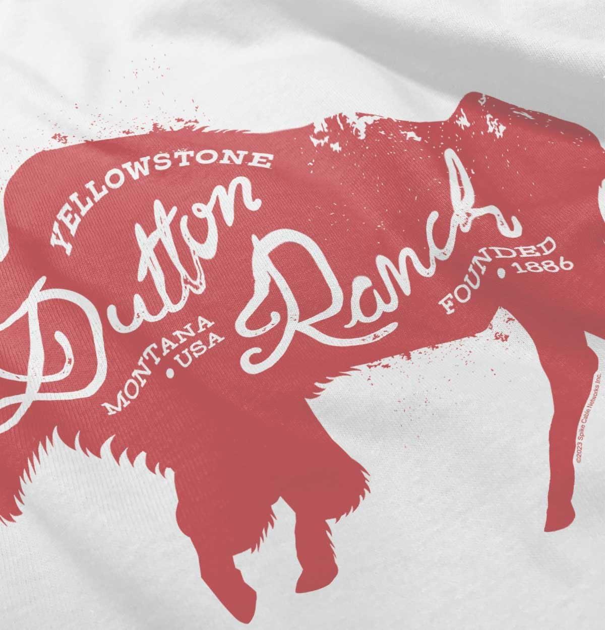 imageYellowstone Dutton Ranch Buffalo Toddler Boy Girl T ShirtWhite
