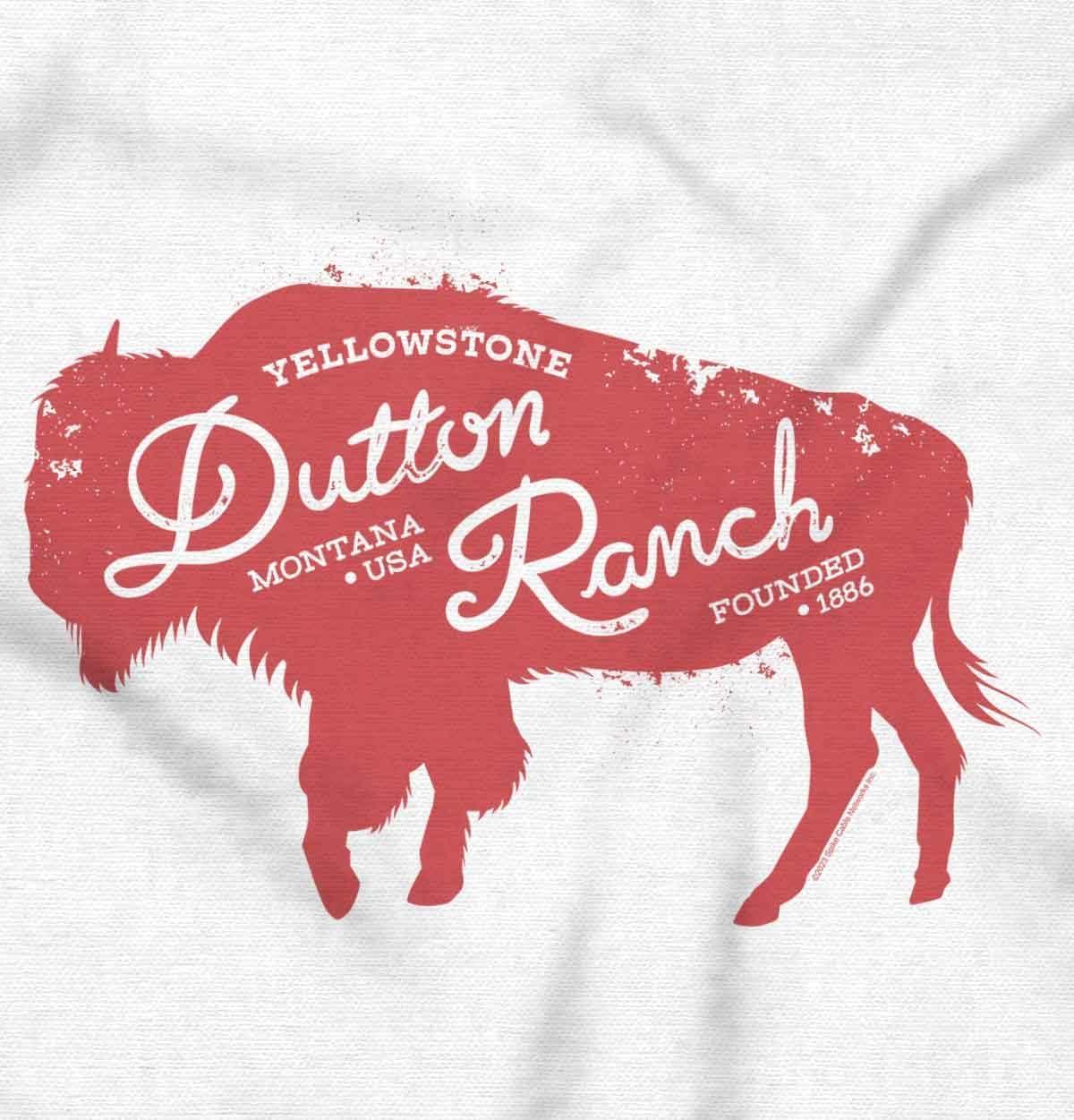 imageYellowstone Dutton Ranch Buffalo Toddler Boy Girl T ShirtWhite