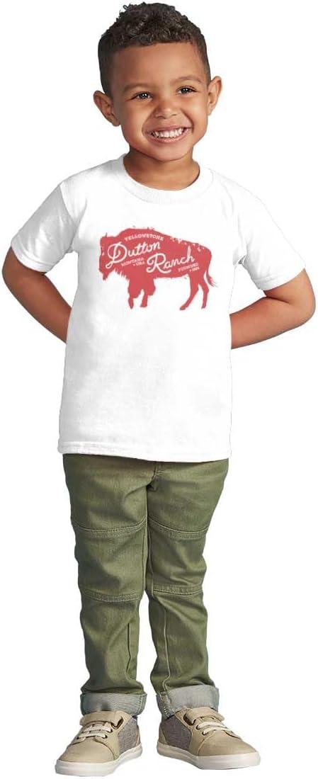 imageYellowstone Dutton Ranch Buffalo Toddler Boy Girl T ShirtWhite