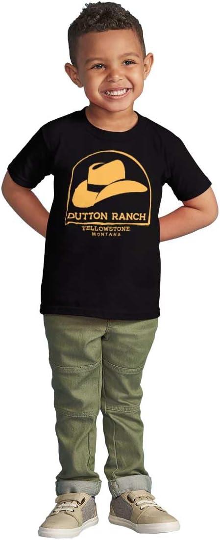 imageYellowstone Dutton Ranch Cowboy Hat Toddler Boy Girl T ShirtBlack
