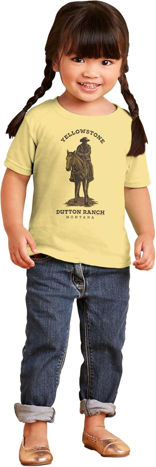 imageYellowstone Dutton Ranch Cowboy Toddler Boy Girl T ShirtButter