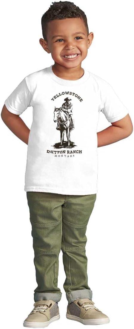 imageYellowstone Dutton Ranch Cowboy Toddler Boy Girl T ShirtWhite