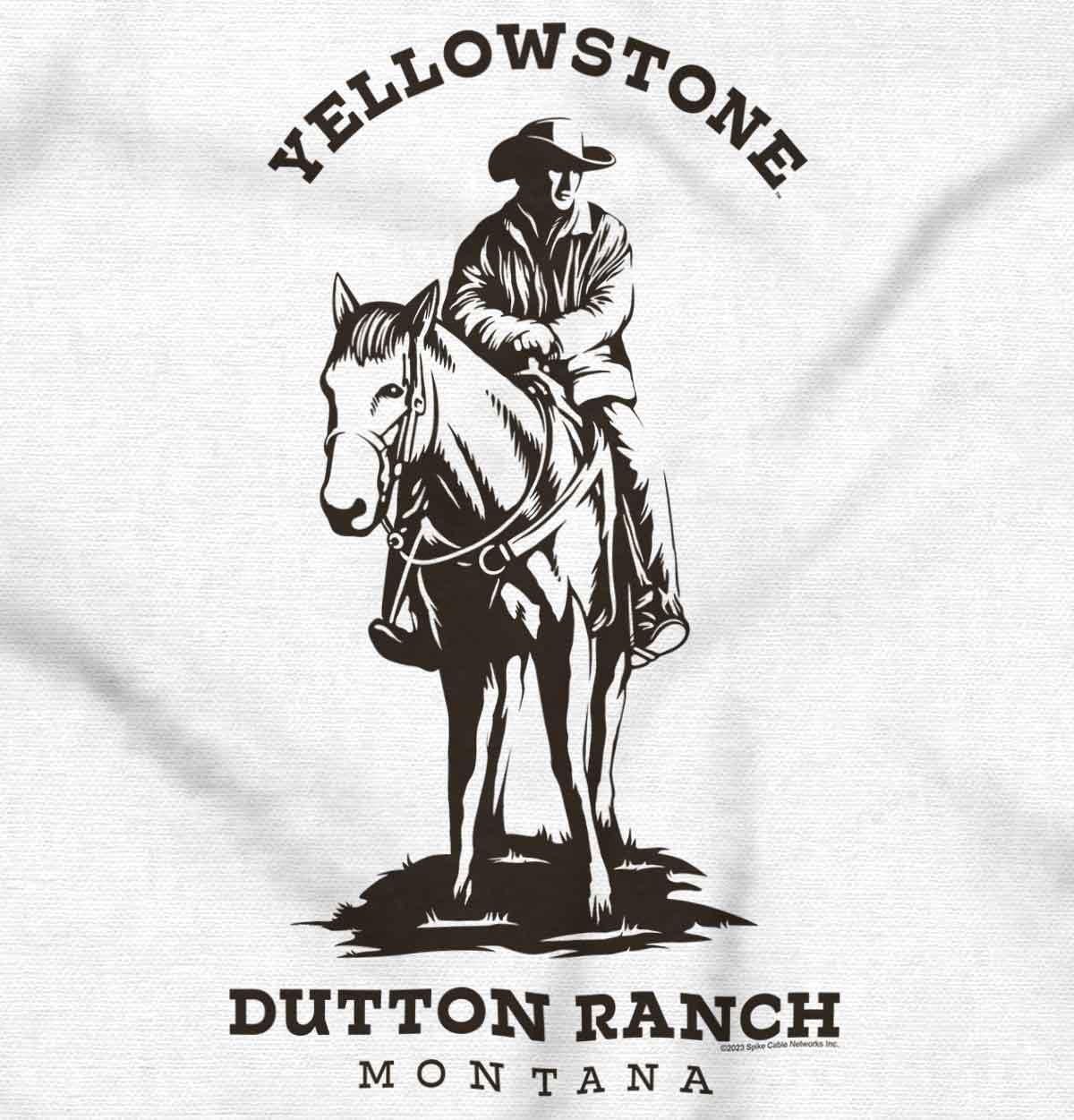 imageYellowstone Dutton Ranch Cowboy Toddler Boy Girl T ShirtWhite
