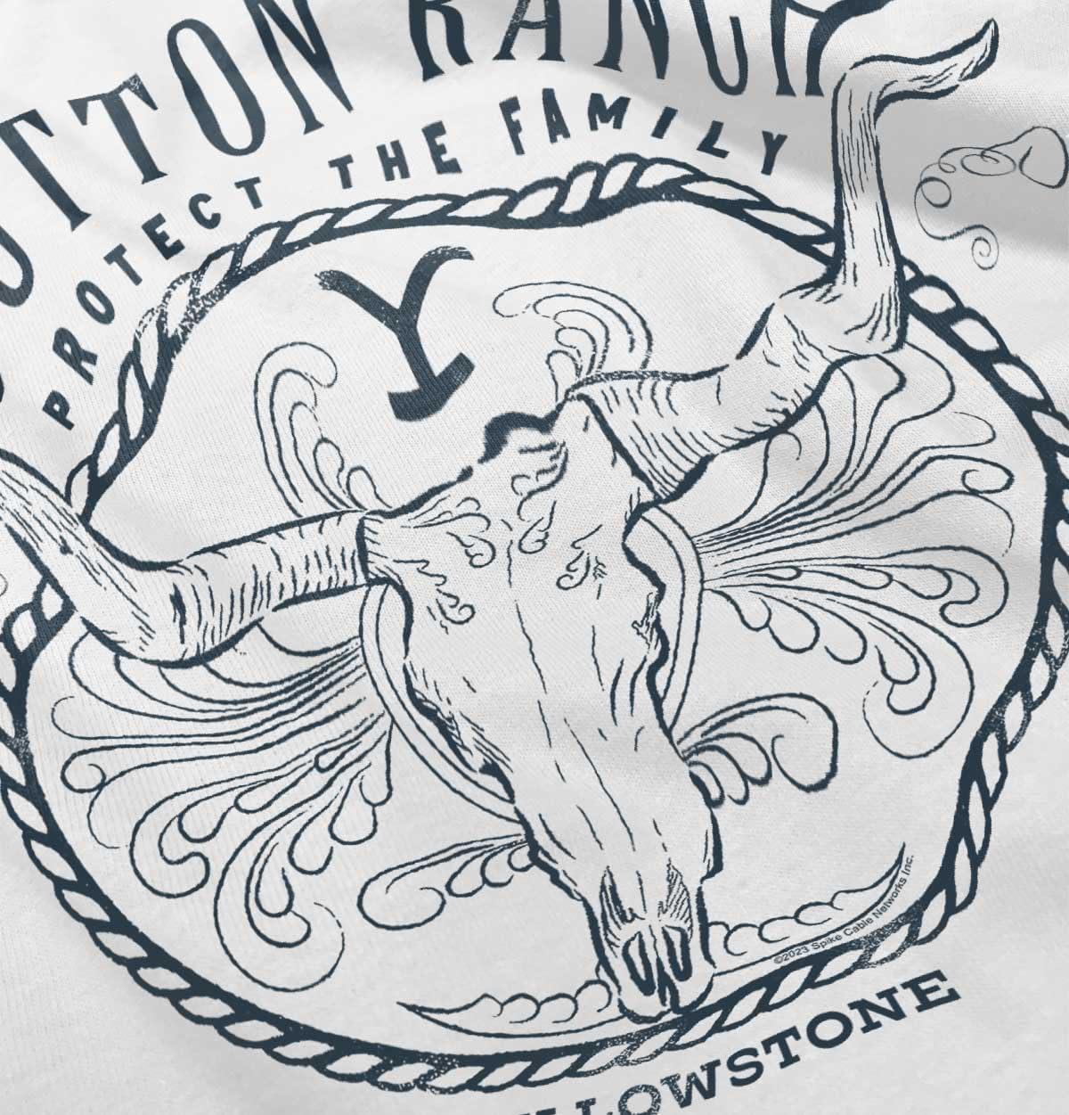 imageYellowstone Dutton Ranch Y Bull Toddler Boy Girl T ShirtWhite
