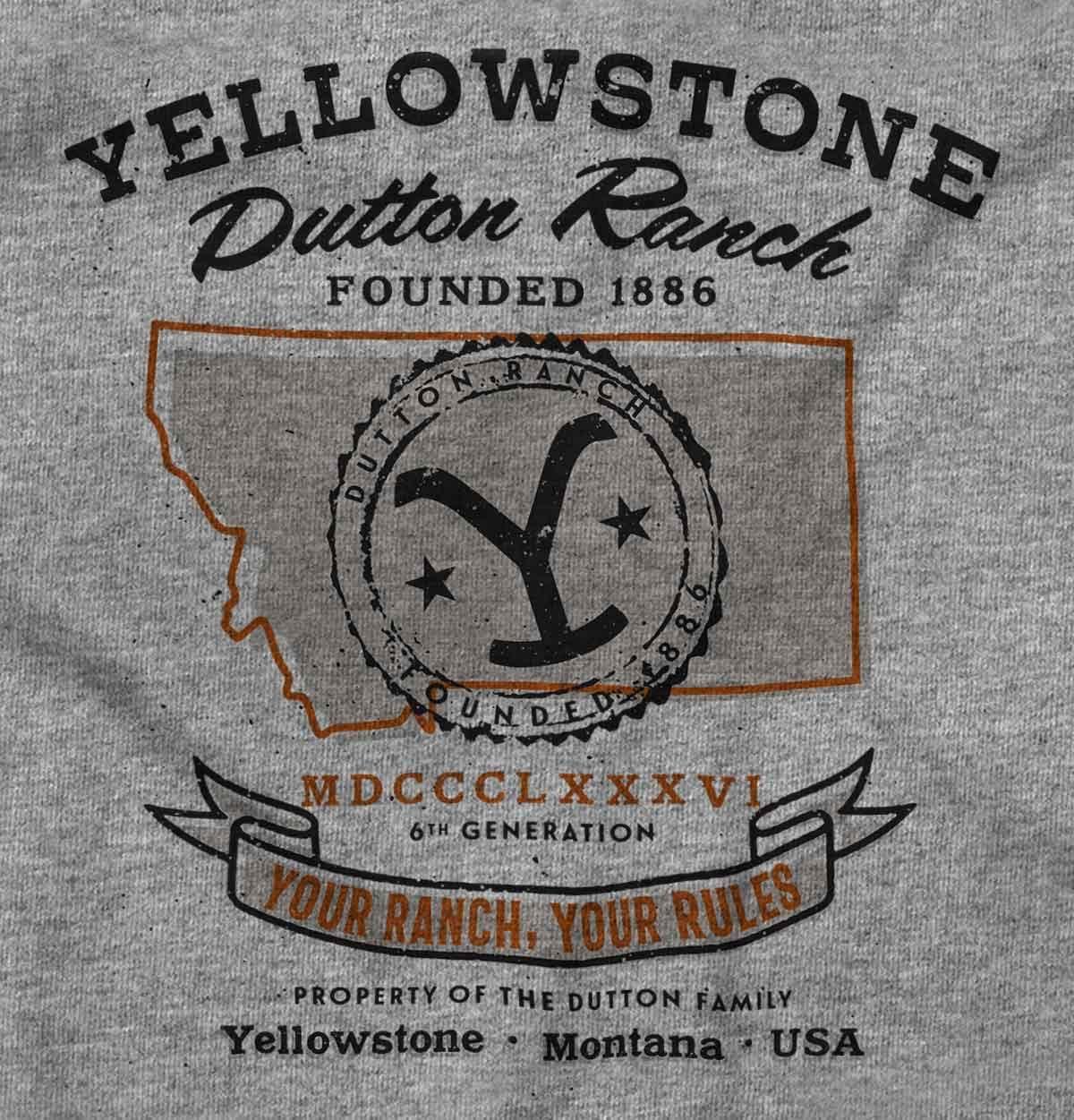 imageYellowstone Dutton Ranch Y Stamp Toddler Boy Girl T ShirtHeather