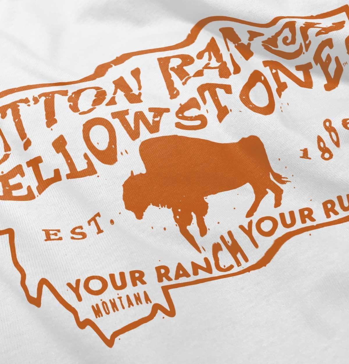 imageYellowstone Montana State Ranch Toddler Boy Girl T ShirtWhite