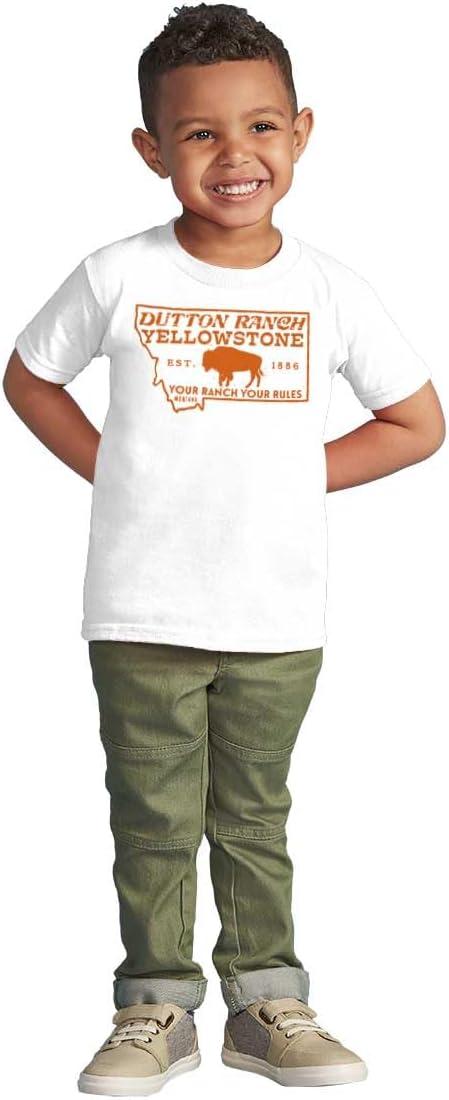 imageYellowstone Montana State Ranch Toddler Boy Girl T ShirtWhite