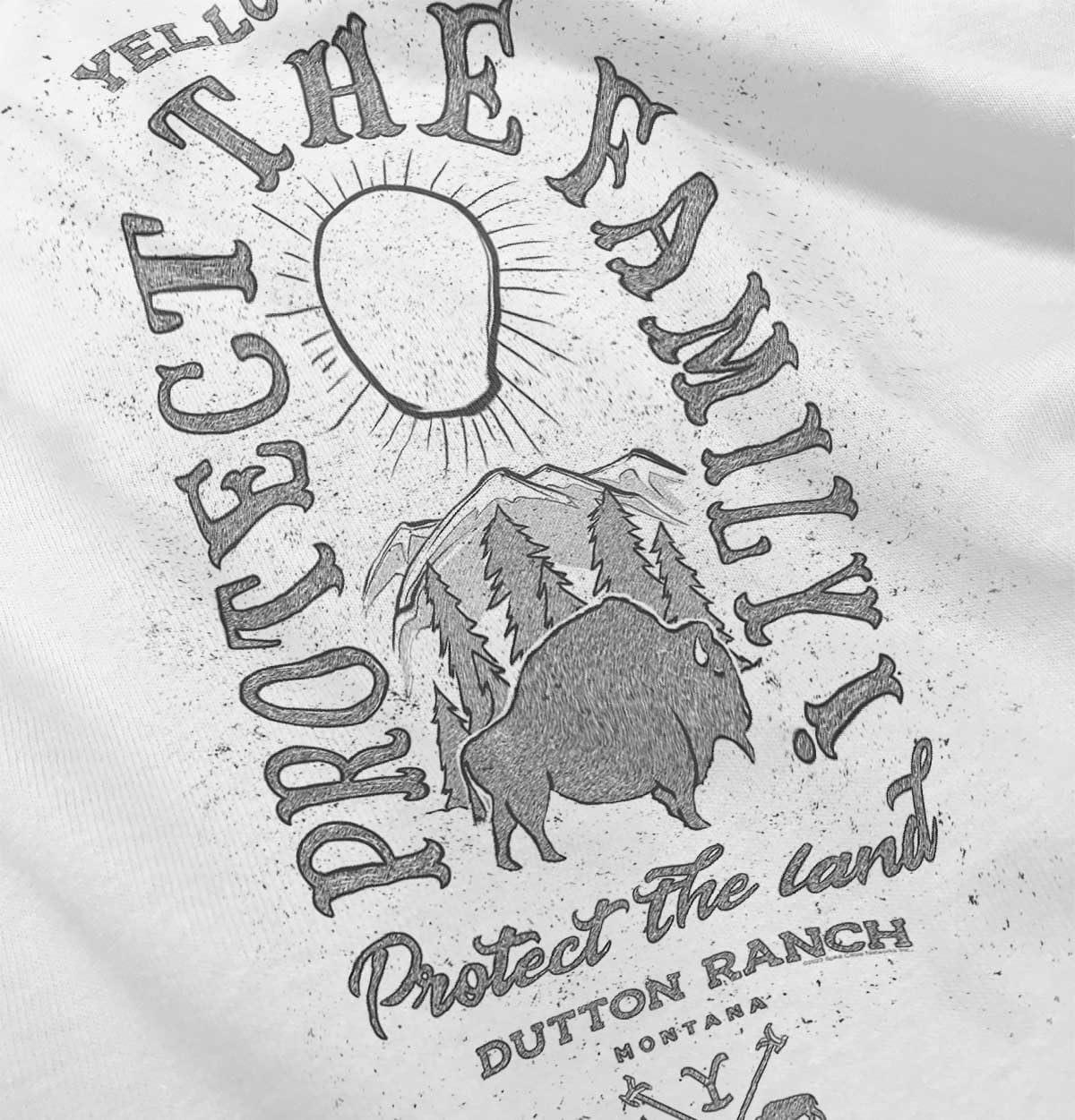 imageYellowstone Protect The Land Buffalo Toddler Boy Girl T ShirtWhite
