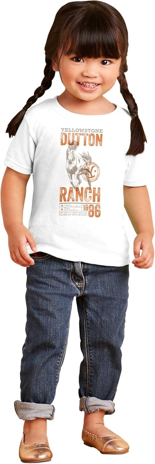 imageYellowstone Ranch Horse Last Ride Toddler Boy Girl T ShirtWhite