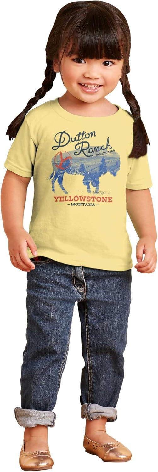 imageYellowstone Ranch Montana Buffalo Toddler Boy Girl T ShirtButter