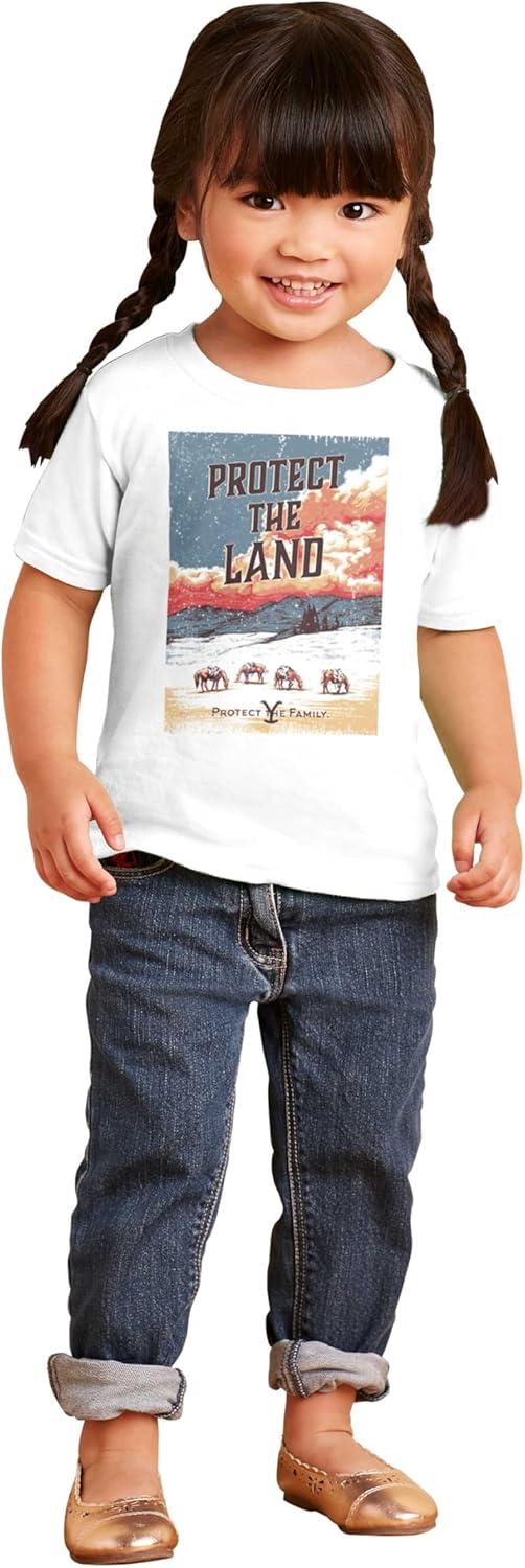 imageYellowstone Vintage Protect The Land Toddler Boy Girl T ShirtWhite