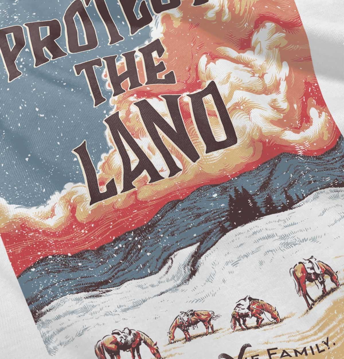 imageYellowstone Vintage Protect The Land Toddler Boy Girl T ShirtWhite