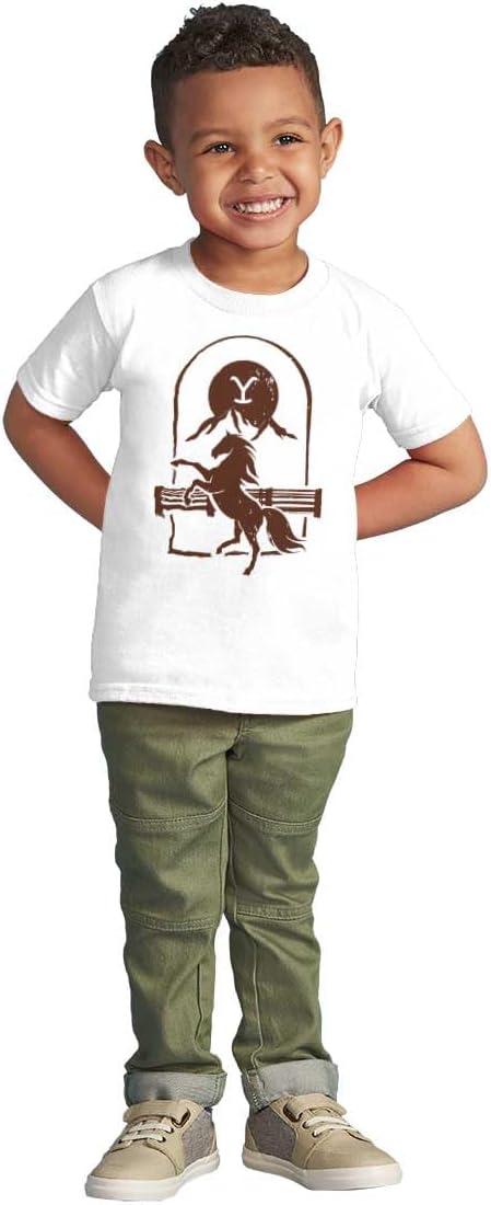 imageYellowstone Y Dutton Ranch Horse Toddler Boy Girl T ShirtWhite