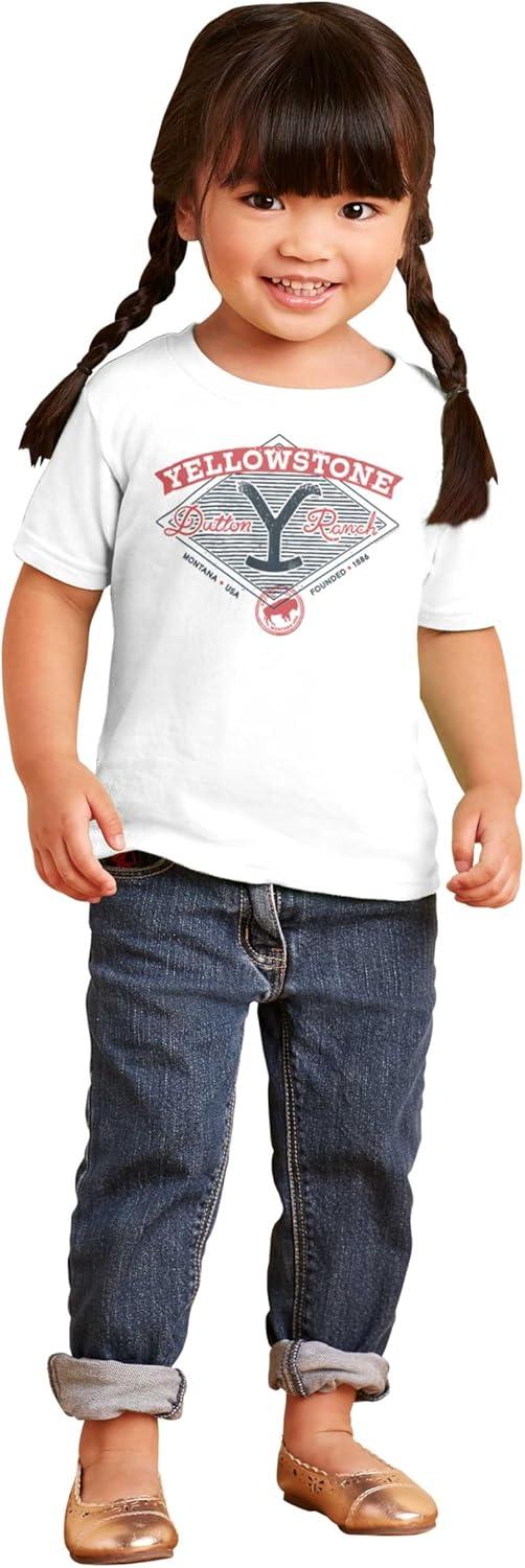 imageYellowstone Y Dutton Ranch Logo Toddler Boy Girl T ShirtWhite