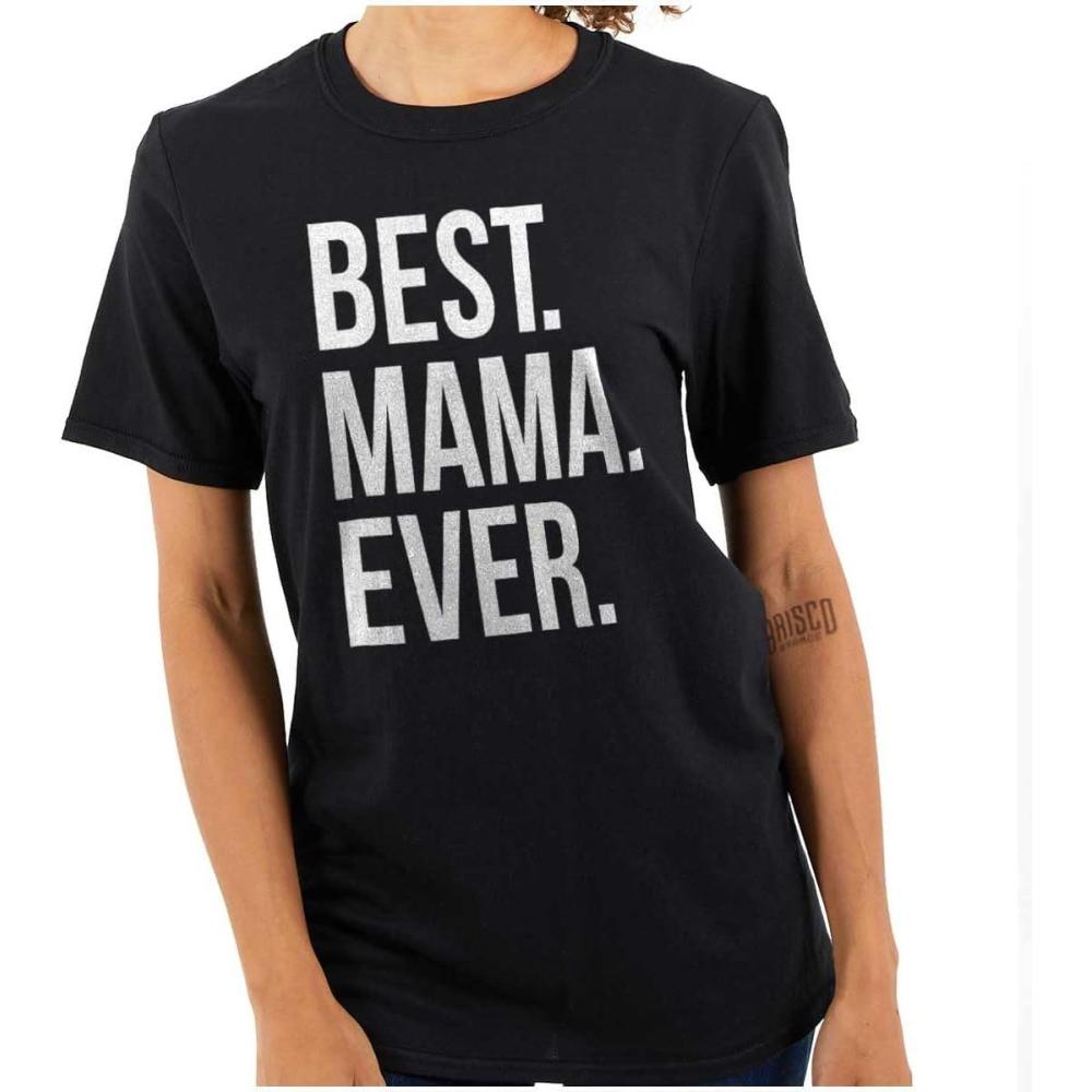 imageBest Mama Ever Mom Mommy Mothers Day Womens Graphic T Shirt TeesBlack