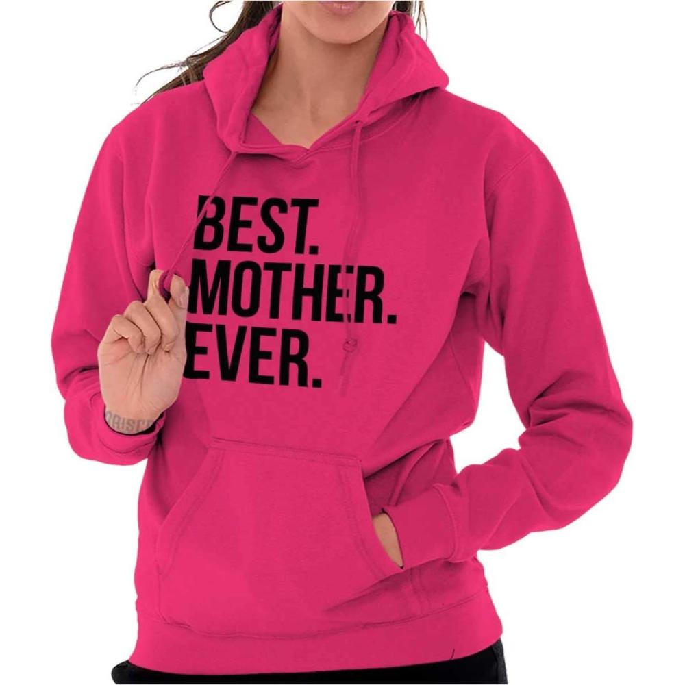 imageBrisco Brands Best Mom Ever Cute Happy Mothers Day Hoodie Sweatshirt WomenHeliconia