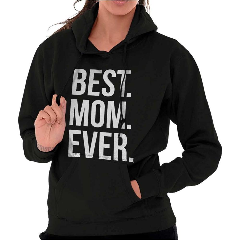 imageBrisco Brands Best Mom Ever Mama Mors Day Relative Hoodie Sweatshirt WomenBlack