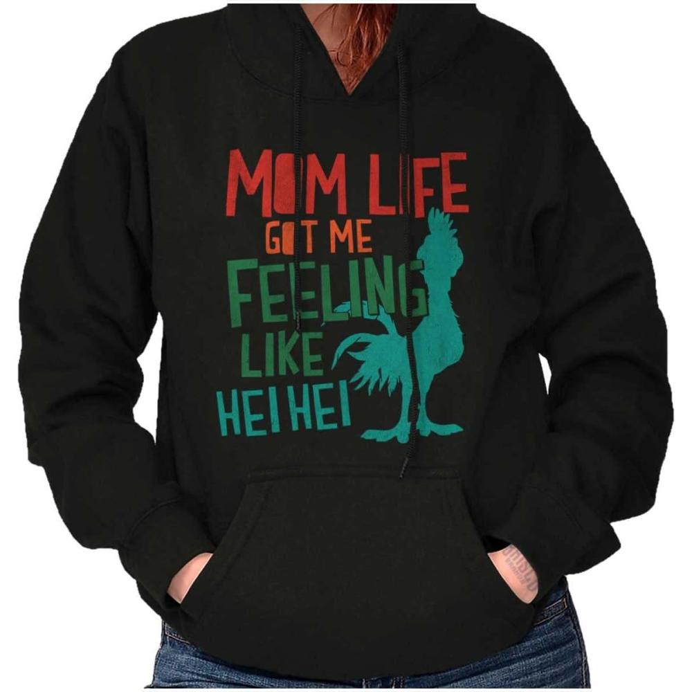 imageBrisco Brands Mom Life Got Me Feeling Like Hei Hei Hoodie Sweatshirt WomenBlack