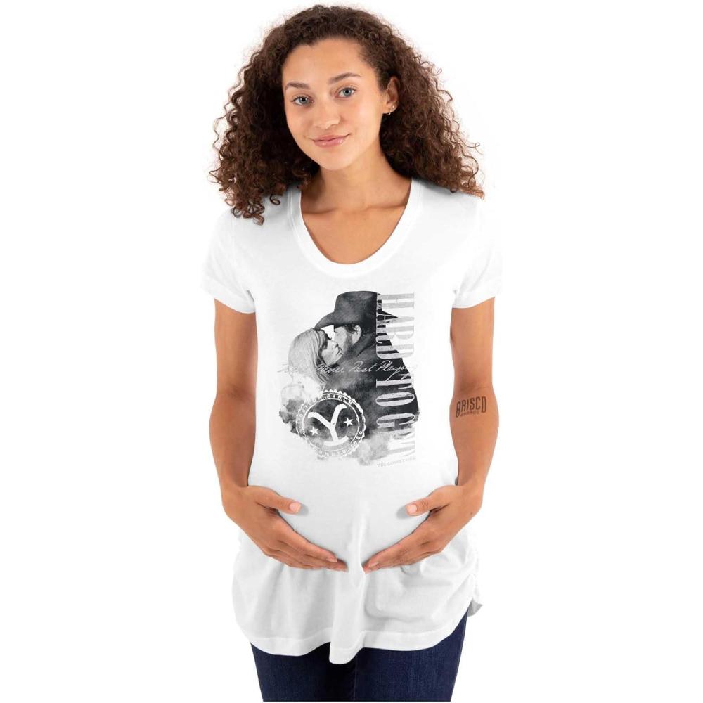 imageBrisco Brands Womens Maternity Yellowstone Past Playing Hard to Get T Shirt Tee
