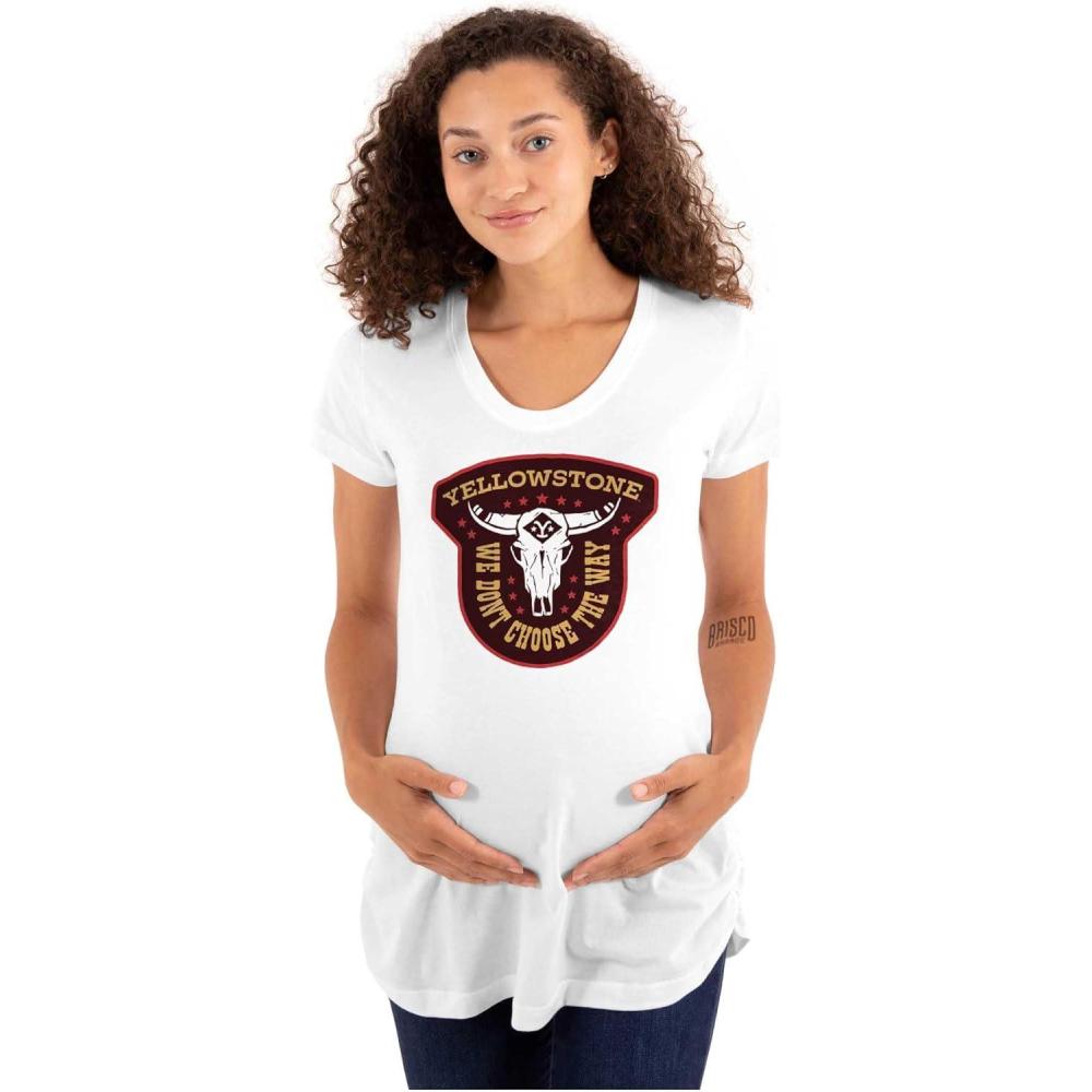 imageBrisco Brands Womens Maternity Yellowstone We Dont Choose The Way T Shirt Tee