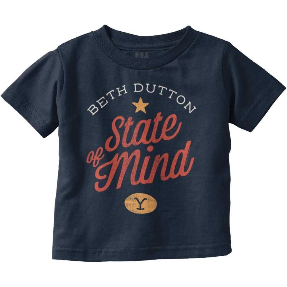 imageBrisco Brands Yellowstone Beth Dutton State of Mind Toddler Boy Girl T ShirtNavy