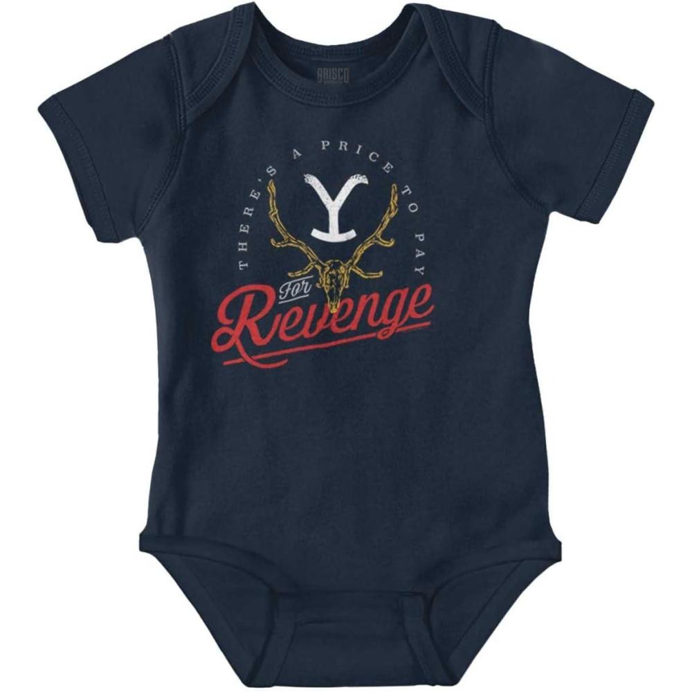 imageBrisco Brands Yellowstone Price to Pay For Revenge Baby Romper Boys or GirlsNavy